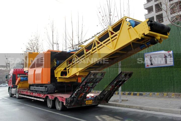 顛覆傳統(tǒng)裝車方式，山美履帶式取料機助您實現(xiàn)降本增效、節(jié)能減排！